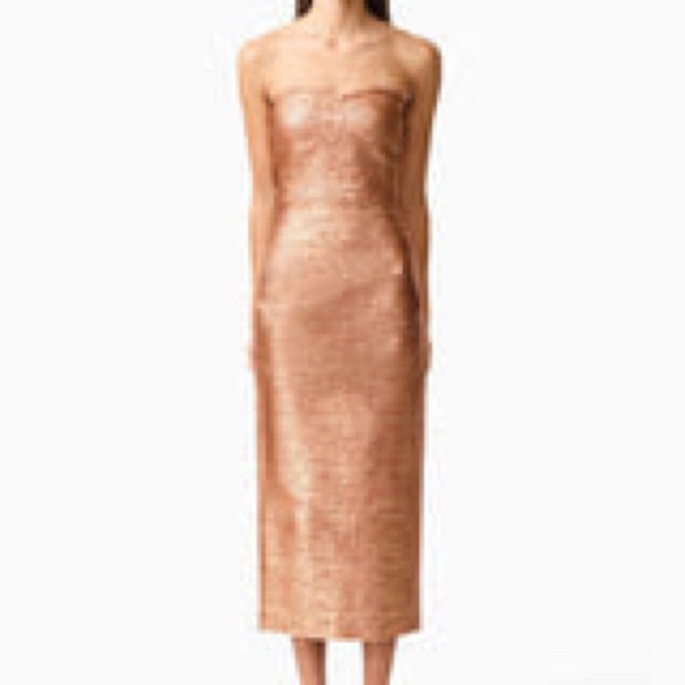NWT Elliatt Strapless Metallic Dress - Picture 3 of 3